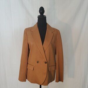 J.Crew Womens $218 Drapey twill double-breasted blazer Pink Size 2 CB316 NEW